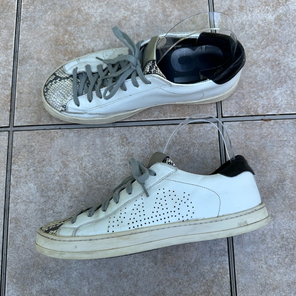 P448 White & Python Leather Sneaker - image 4